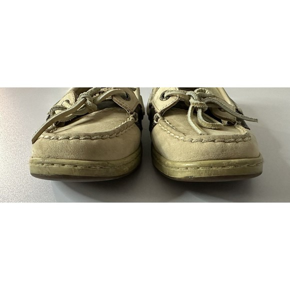 Sperry Top Siders Womens 8.5M Boat Shoes Beige Leopard Cheetah Print Flat Loafer - Picture 2 of 9